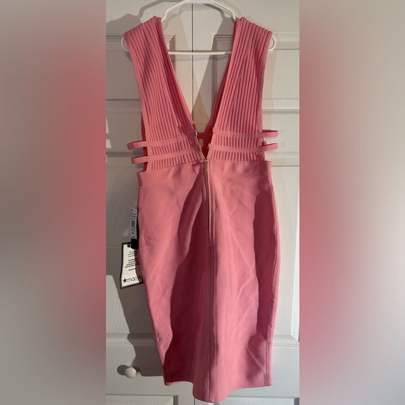 Bebe Pink Sleeveless Dress Size L NWT Style SALT455 - Picture 8 of 8